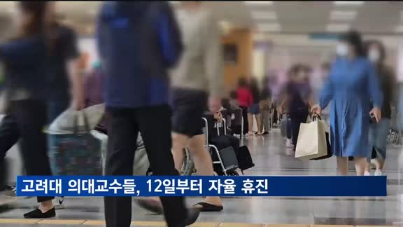 고려대 의대 교수들, 12일부터 무기한 자율 휴진 예고