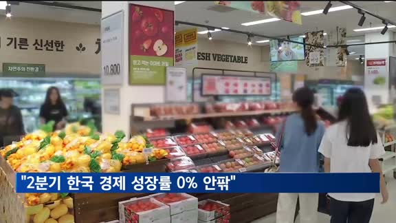 2분기 경제성장률 0% 전망…"1분기 기저효과"