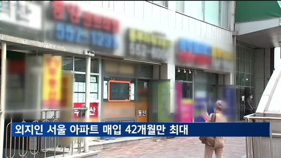 외지인 서울 아파트 매입 3년6개월만에 최대