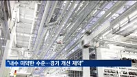 KDI "내수 미약한 수준…경기 개선 제약"