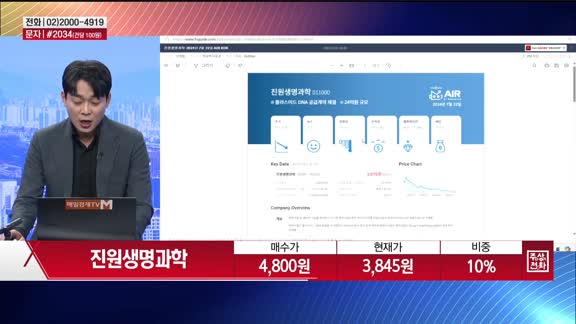 [주상전화] 진원생명과학 (011000)