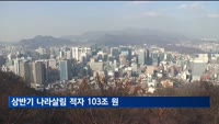 법인세 충격에 상반기 나라살림 적자 103조