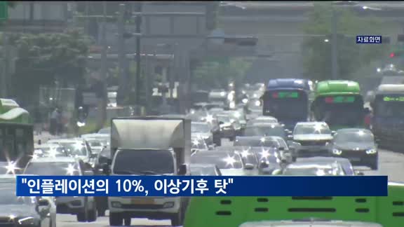 한은 "작년 이후 인플레이션의 약 10%는 이상기후 탓"