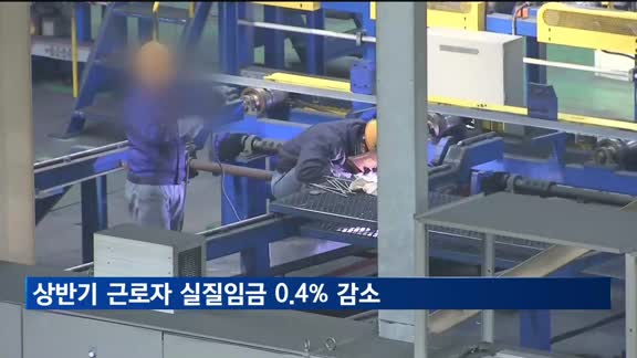 상반기 근로자 실질임금 0.4% 감소