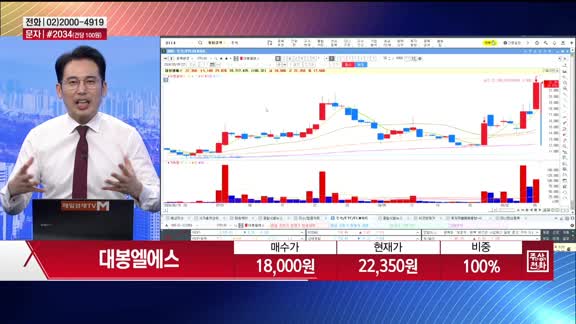 [주상전화] 대봉엘에스 (078140) 