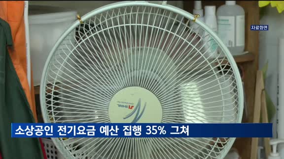 소상공인 전기요금 지원 예산 집행 35% 그쳐