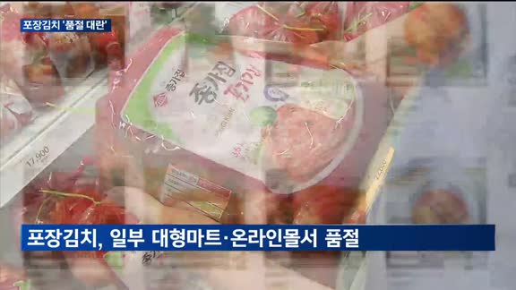 배춧값 폭등에 수급 '비상'…포장김치 '품절 대란' 본격화