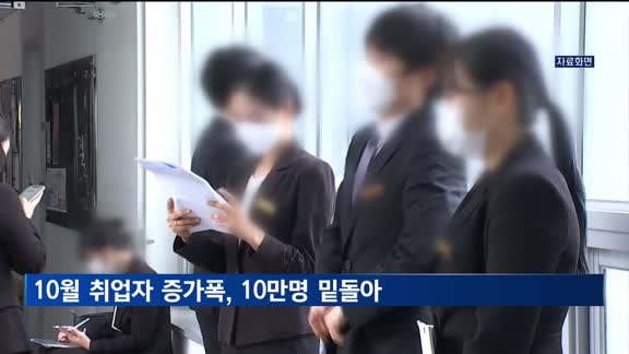 '내수 시장 한계'…10월 취업자 증가폭, 10만명 밑돌아