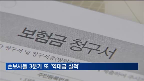 손보사들 3분기 또 '역대급 실적'