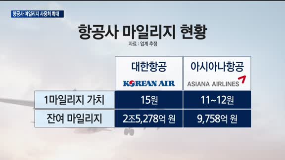 항공사 마일리지 사용처 늘린다…소비자단체 "동일하게 산정해야"