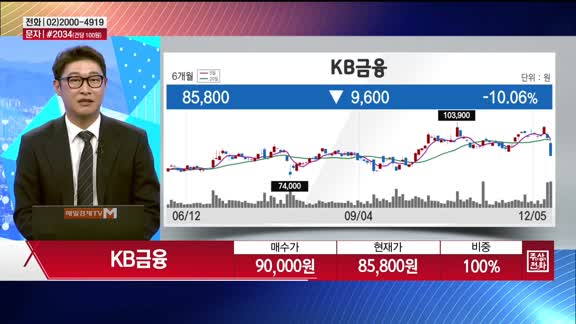 [주상전화] KB금융 (105560)