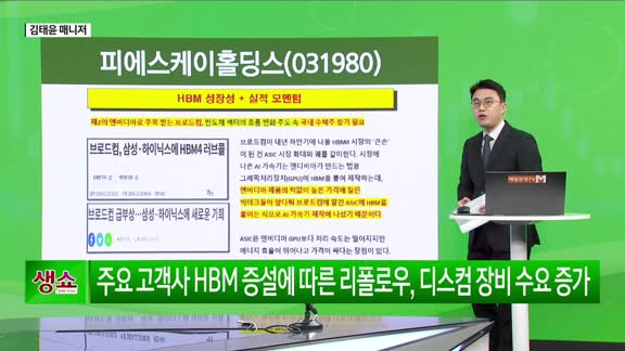 [생생한 주식쇼 생쇼] 환율 부담 속 반도체 섹터 HBM 종목 주목 / 피에스케이홀딩스 (031980)