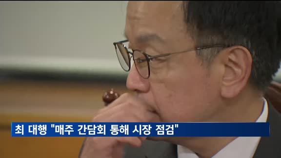 'F4 회의' 이끈 최 대행 "매주 간담회 주재해 시장 점검"