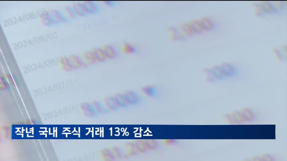 미장 인기에 작년 국내 주식 거래 13% 감소