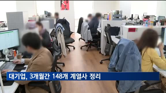 대기업 집단, 3개월간 148개 계열사 정리