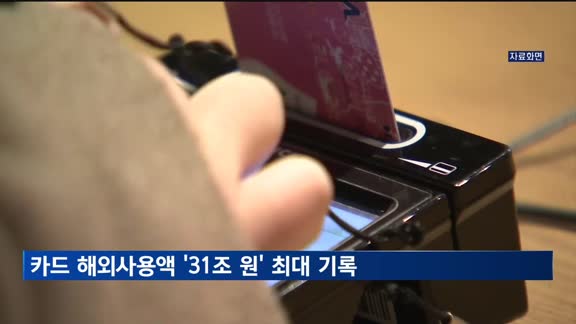 카드 해외사용액 31조원 '최대'…여행·직구 증가 영향