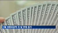 3월 외환보유액 석 달 만에 증가