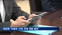 최상목 "내주초 '10조 추경' 구체적 내용 발표"