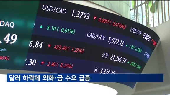 달러예금 607억 달러로 반등…금 투자도 연일 최대치 경신