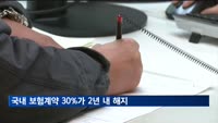 국내 보험계약 30%가 2년 내 해지…유지율 해외보다 낮아