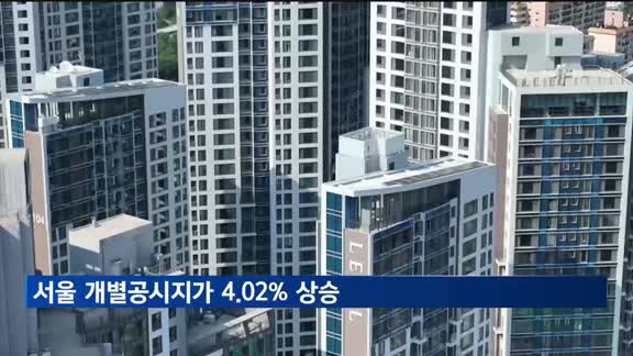 서울 개별공시지가 4.02%↑…강남·용산 5%대 상승