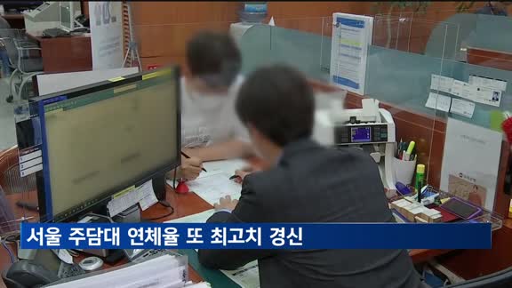서울 주담대 연체율 두달 연속 최고치 경신