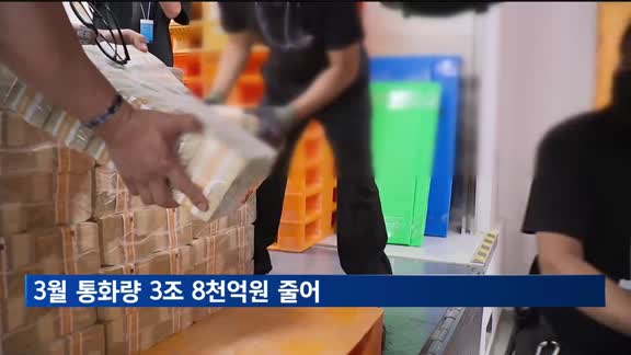 3월 통화량 3조 8천억원 줄어…23개월만 감소