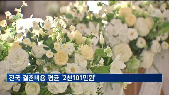 결혼비용 평균 2천101만원…강남은 3천400만원 육박