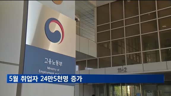 5월 취업자 24만5천명 증가…'일하는 노인' 700만 명