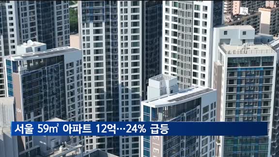서울 59㎡ 아파트 12억 돌파…1년 새 24% 급등