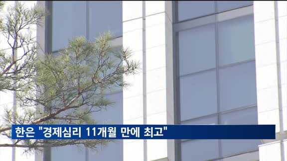 한은 "경제심리 11개월 만에 최고"