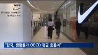 "한국, 의식주 물가 OECD 평균 웃돌아…소비 회복에 부담"