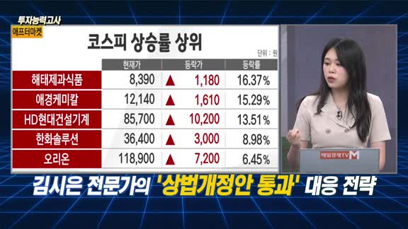 [투자능력고사] 주식남녀 / 3%룰 포함 ‘상법개정안‘ 여야 합의! 투자자 대응 전략은? 