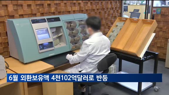6월말 외환보유액 4천102억 달러…56억1천만 달러 늘어