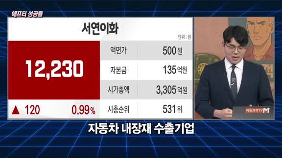 [애프터성공률] 주식남녀 / 애프터 공략주! 서연이화(200880)을 공략하는 이유 