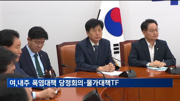 여, 다음 주 폭염대책 당정회의·물가대책TF 현장점검