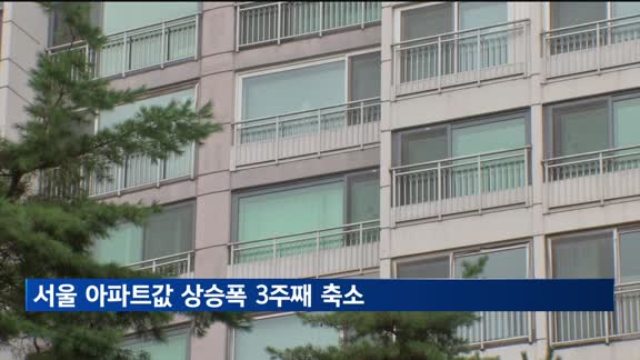 고강도 대출규제에…서울 아파트값 상승폭 3주째 축소