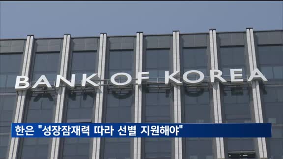 한은 "성장잠재력 따라 선별 지원해야"