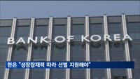 한은 "성장잠재력 따라 선별 지원해야"